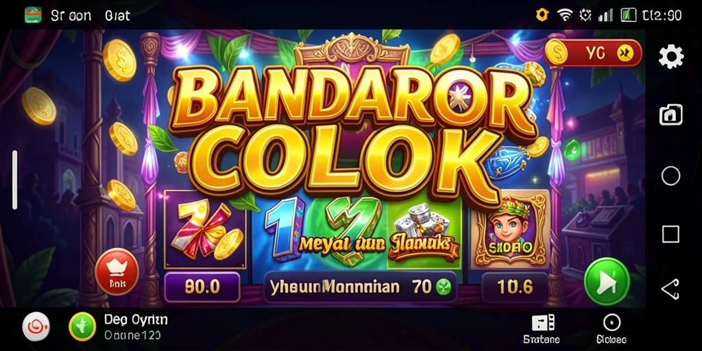 Screenshot gameplay BANDARCOLOK menampilkan gulungan slot yang menarik.