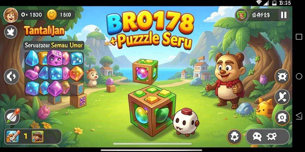 Tampilan gameplay BRO178 dengan teka-teki yang menantang dan menarik.