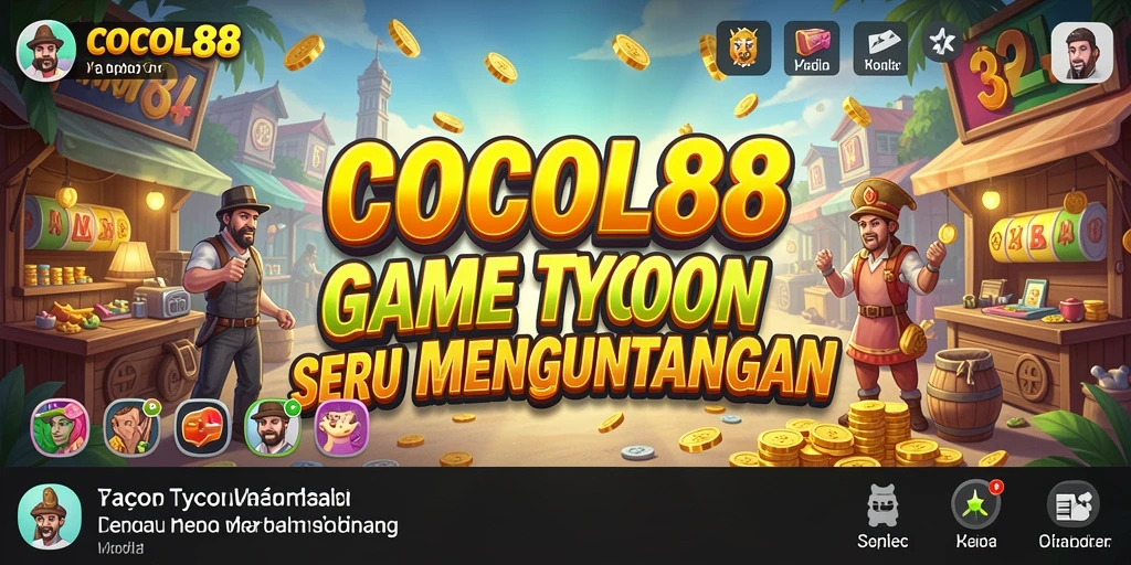 Screenshot COCOL88 menunjukkan pemain mengelola bisnis Tycoon.