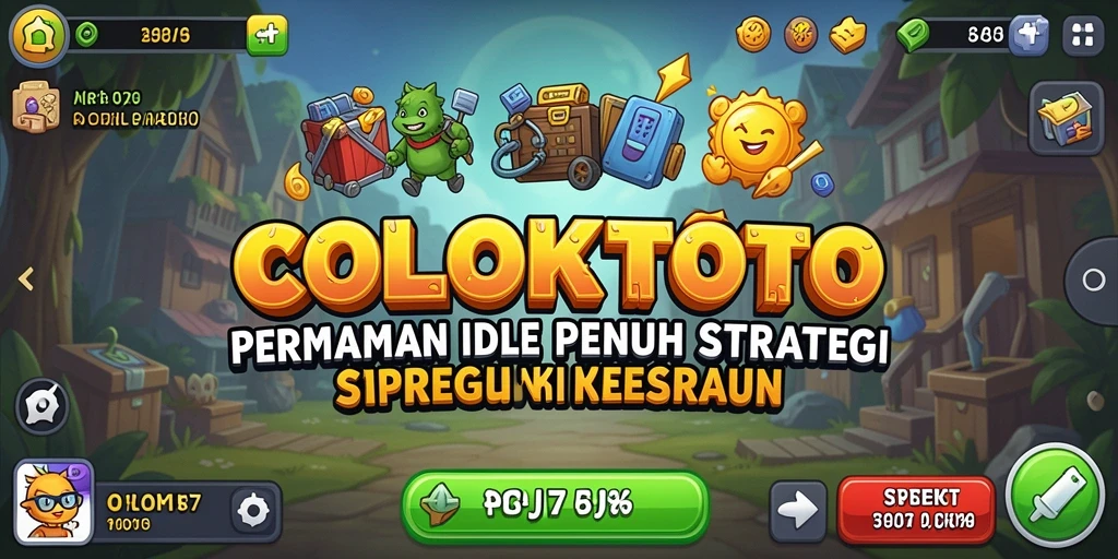 Tampilan gameplay COLOKTOTO yang menampilkan kemajuan pemain dalam permainan Idle.
