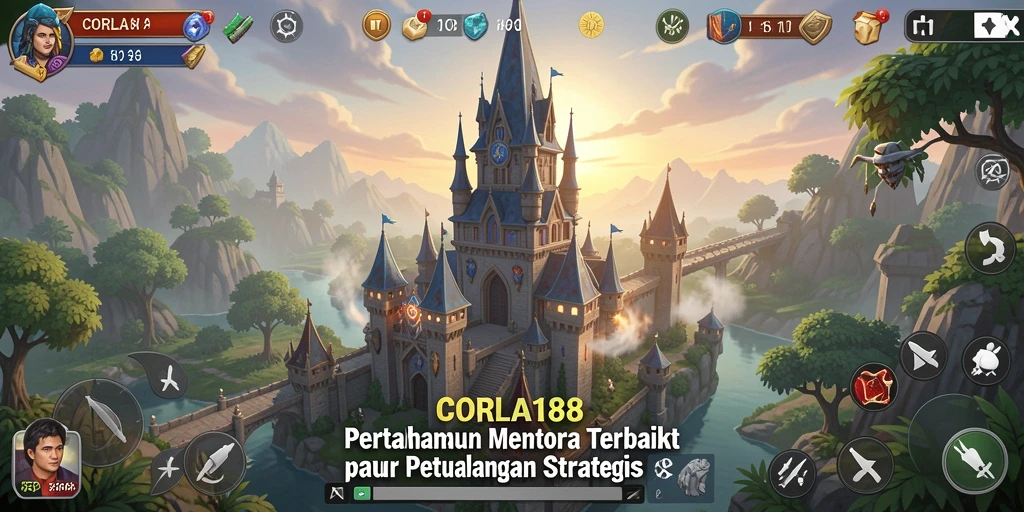 Gameplay menegangkan CORLA188 dengan menara strategis.