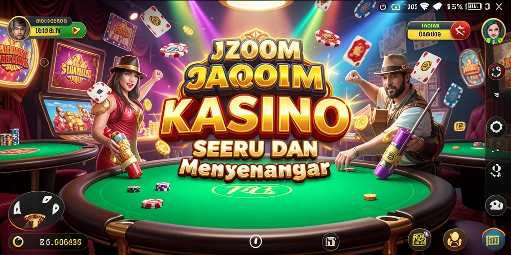 Screenshot J200M menampilkan gameplay Kasino yang mengasyikkan.