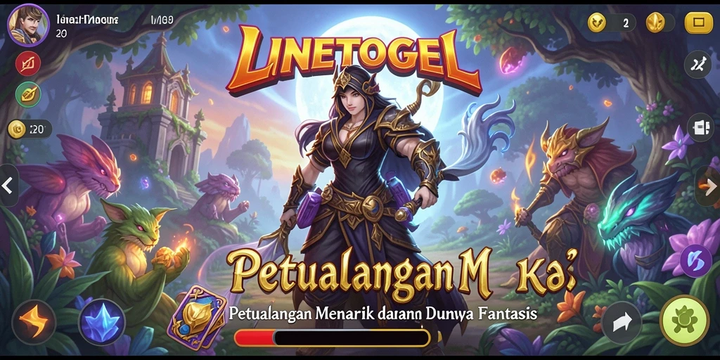 Tampilan gameplay seru dalam LINETOGEL yang penuh tantangan RPG.