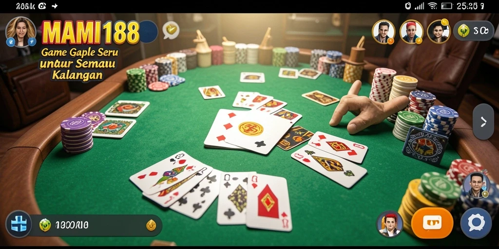 Screenshot gameplay Gaple MAMI188 yang menarik dan interaktif.