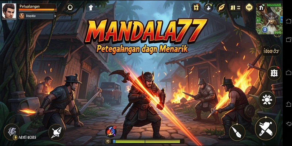 Tampilan gameplay MANDALA77 yang menakjubkan dalam petualangan seru.