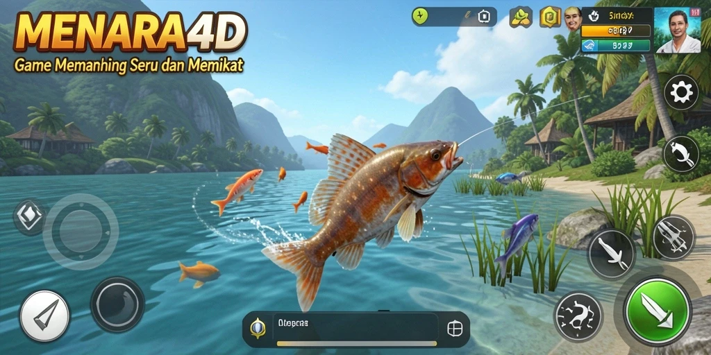 Tangkapan ikan yang spektakuler dalam gameplay MENARA4D.