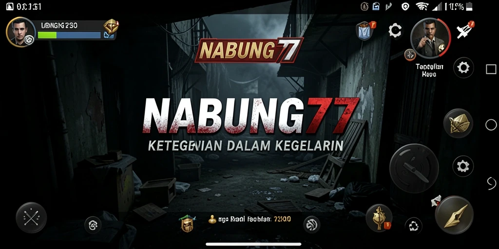 Tampilan gameplay NABUNG77 yang menakutkan dan mencekam.