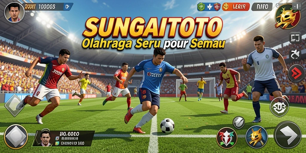 Tangkapan layar SUNGAITOTO menampilkan aksi pertandingan yang mendebarkan.