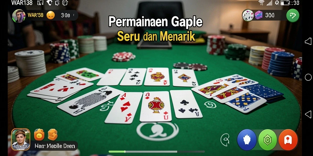 Tampilan seru gameplay Gaple di WAR138.